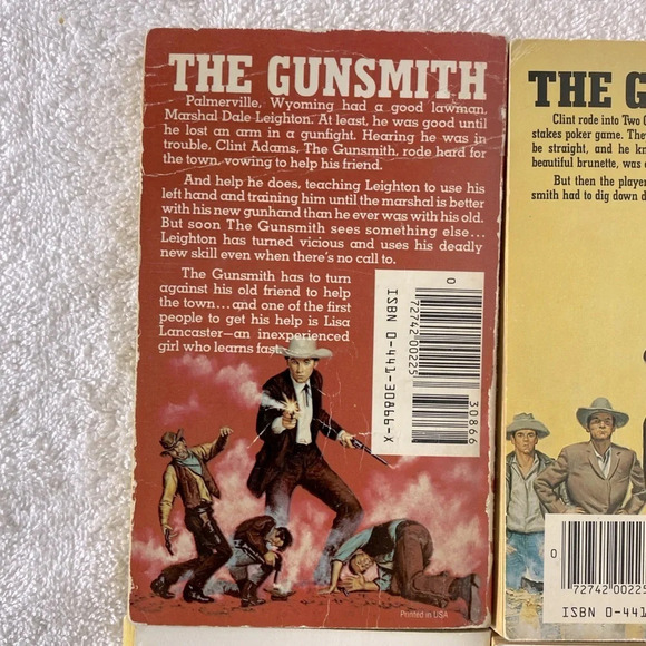 Vintage The Gunsmith All Action Western Romance Novel  x4 - Picture 13 of 14